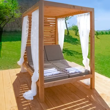 REPOSERA MOVENDA MUEBLES EMPERADOR MADERA PISCINA TECHO - 2