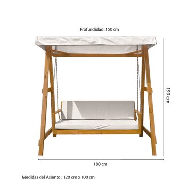 COLUMPIO MOVENDA MUEBLES FIJI MADERA 2 PERSONAS - 3