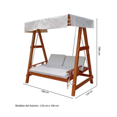 COLUMPIO MOVENDA MUEBLES MAUI MADERA 2 PERSONAS - 3