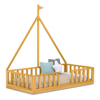 CAMA MOVENDA MUEBLES NINA MADERA MONTESSORI PLAZA Y MEDIA