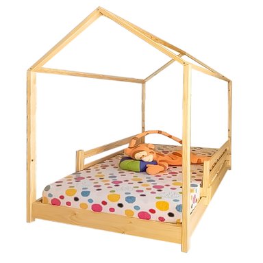 CAMA MOVENDA MUEBLES SUMAQ MADERA MONTESSORI PLAZA Y MEDIA
