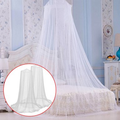 PACK X3 TUL MOSQUITERO PARA CAMA DE 1.5 / 2 PLAZAS BLANCO