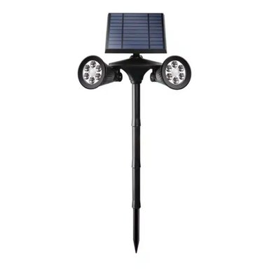 LÁMPARA 200 WATTS NEGRO SOLAR JARDIN ESTACA SENSOR MOVIMIENTO LUZ AMARILLA