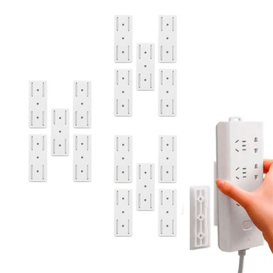 SET 15 SOPORTES BLANCO AUTOADHESIVOS ENCHUFES