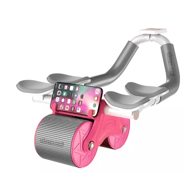 RUEDA ABDOMINAL CON REBOTE AUTOMATICO ROSADO - 2