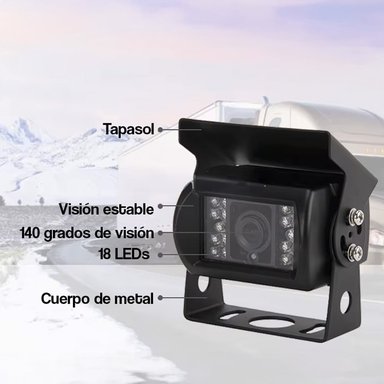 KIT 4 CÁMARAS FULL HD 1920 X 1080 + SIRENA CAMIONES INCLUYE MONITOR TÁCTIL 10 - 3