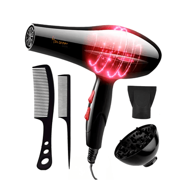 SECADOR DE CABELLO 5000W CON 4 ACCESORIOS
