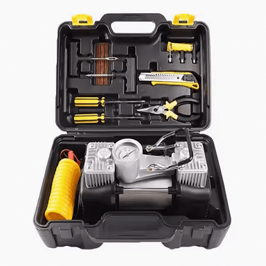 COMPRESOR DE AIRE DOBLE CILINDRO 12V 200 PSI CAMIONETA VAN CAMION AUTO MOD3