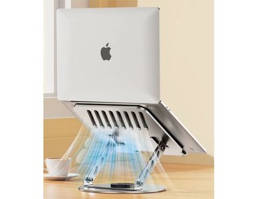 SOPORTE DE ALUMINIO GIRATORIO ALTA CALIDAD PARA LAPTOPS Y TABLETS HASTA 17' - 5
