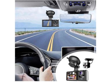 CAMARA DE AUTO GRABADORA DELANTERA Y TRASERA CON 3 LENTES 1080 HD - 2