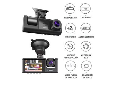 CAMARA DE AUTO GRABADORA DELANTERA Y TRASERA CON 3 LENTES 1080 HD - 3