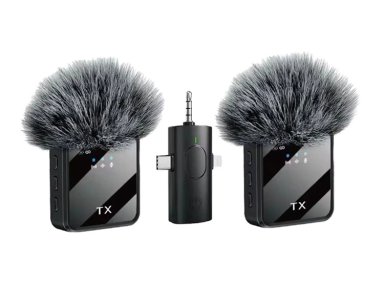 MICROFONO SOLAPERO INALAMBRICO DUAL 3 EN 1 PROFESIONAL NEGRO F11