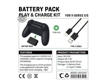 BATERIA RECARGABLE PARA XBOX SERIE X SERIE S RECARGABLE - 3