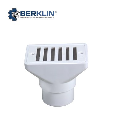 REJILLA BERKLIN WP-1019 BLANCO DREN RECTANGULAR