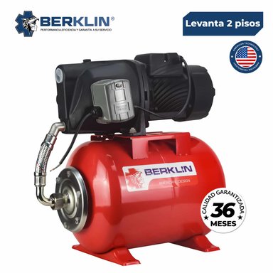 EQUIPO HIDRONEUMÁTICO BERKLIN CON BOMBA JET 60LT