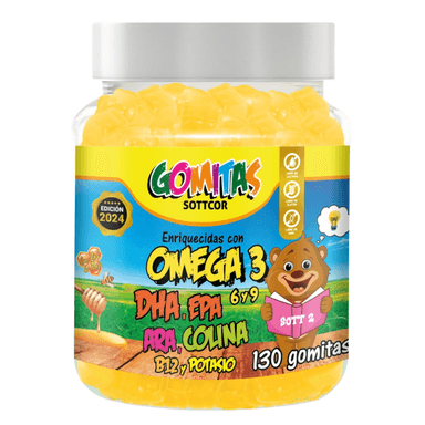GOMITAS SOTTCOR LABS OMEGA PARA NIÑOS 100GR NARANJA