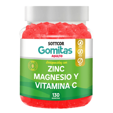 ZINC PARA ADULTOS GOMITAS SOTTCOR 100GR FRESA
