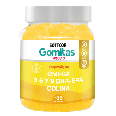 OMEGA PARA ADULTOS GOMITAS SOTTCOR 100GR NARANJA
