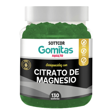 MAGNESIO PARA ADULTOS GOMITAS SOTTCOR 100GR CHICLE