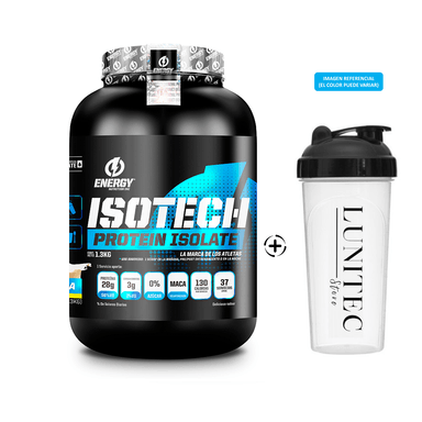 PROTEÍNA ENERGY NUTRITION ISOTECH 1.3KG VAINILLA + SHAKER