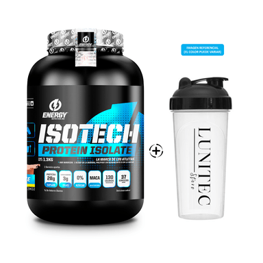 PROTEÍNA ENERGY NUTRITION ISOTECH 1.3KG CHOCOLATE + SHAKER