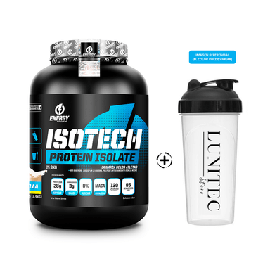 PROTEÍNA ENERGY NUTRITION ISOTECH 3KG VAINILLA + SHAKER