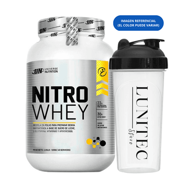 PROTEÍNA UNIVERSE NUTRITION NITRO WHEY 1.2KG COOKIES + SHAKER