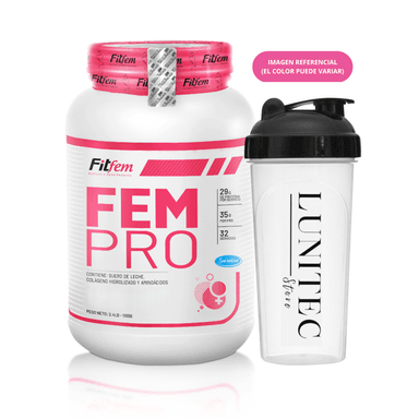 PROTEÍNA FITFEM FEM PRO 1.1KG VAINILLA + SHAKER