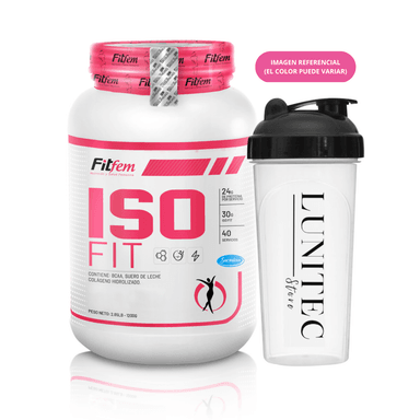 PROTEÍNA FITFEM ISO FIT 1.2KG VAINILLA + SHAKER