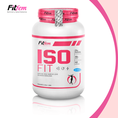 PROTEÍNA FITFEM ISO FIT 1.2KG VAINILLA + SHAKER - 2