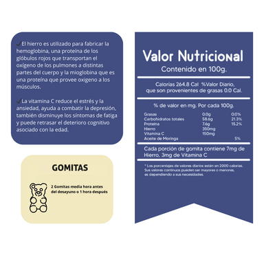 PACK HIERRO 100G + OMEGA 100G + ZINC 100GG PARA ADULTOS GOMITAS SOTTCOR - 2