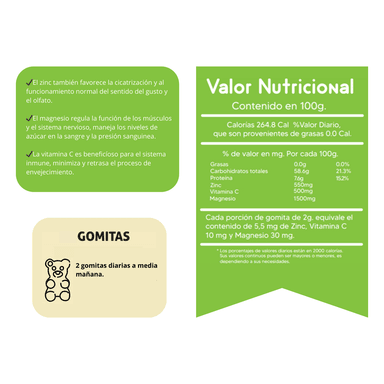 PACK HIERRO 100G + OMEGA 100G + ZINC 100GG PARA ADULTOS GOMITAS SOTTCOR - 3