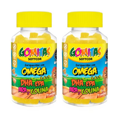 OMEGA PARA NIÑOS GOMITAS SOTTCOR 100GR NARANJA X2