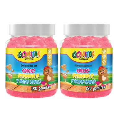 CALCIO PARA NIÑOS GOMITAS SOTTCOR 100G CHICLE X2 - 1