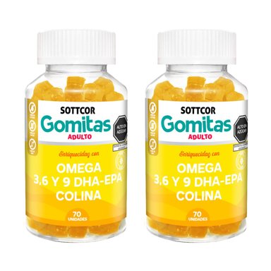 OMEGA PARA ADULTOS GOMITAS SOTTCOR 100GR NARANJA X2