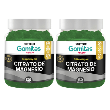 MAGNESIO PARA ADULTOS GOMITAS SOTTCOR 100G CHICLE X2