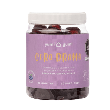 SUPLEMENTO YUMI GUMI GOMITAS CERO DRAMA 90 UND ARÁNDANO 100G