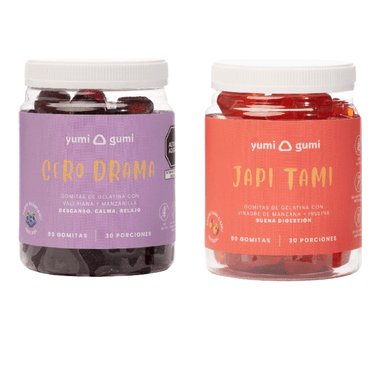 PACK YUMI GUMI GOMITAS CERO DRAMA + JAPI TAMI 90 UND 200G