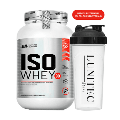 PROTEÍNA UNIVERSAL NUTRITION ISO WHEY 90 3 KG VAINILLA + SHAKER