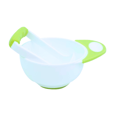 BOWL APLASTA PAPILLA PARA BEBÉS VERDE