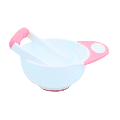 BOWL APLASTA PAPILLA PARA BEBÉS ROSADO