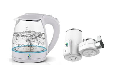 COMBO WATERPRO WP1 WHITE 1.7 L HERVIDOR SALUDABLE BLANCO + FILTRO AGUA PARA COCINA Y BAÑO