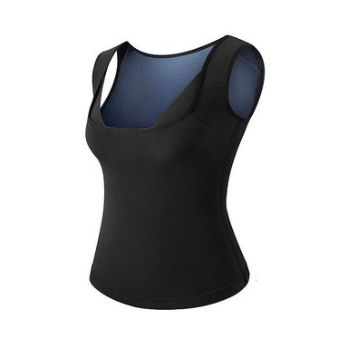 CAMISETA MUJER NEGRO REDUCTORA SWEAT SHAPER TALLA 2L /3XL - 4