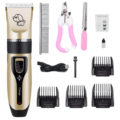 CORTADOR PERRO ESTÁNDAR KIT MÁQUINA A PELO CORTAUÑA PEINE LIMA INALÁMBRICA