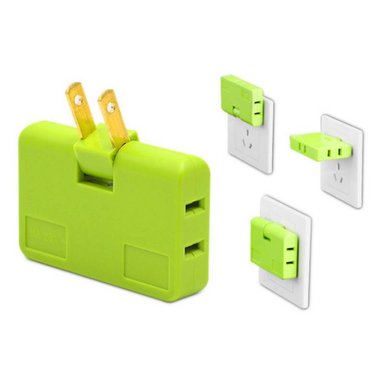 ENCHUFE TOMACORRIENTE EXTENSIÓN 3 EN 1 GIRATORIO