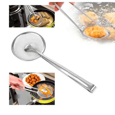 ESPÁTULA DE COLADOR TIPO PINZA DE ACERO