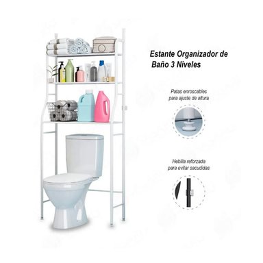 ORGANIZADOR MULTICOLOR ESTANTE BAÑO 3 NIVELES