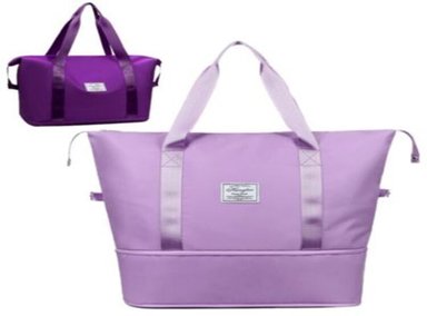 CARTERA GENÉRICO MORADO BOLSO MULTIUSO VIAJE EXPANDIBLE IMPERMEABLE