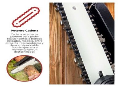MOTOSIERRA SIERRA INALAMBRICO ELECTRICA MANO PORTATIL MOTOR MADERA 6 PULGADAS - 4
