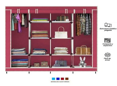 ROPERO ORGANIZADOR ARMARIO CLOSET ARMABLE 4 CUERPOS MULTICOLOR - 2
